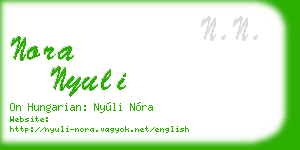 nora nyuli business card