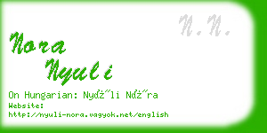 nora nyuli business card